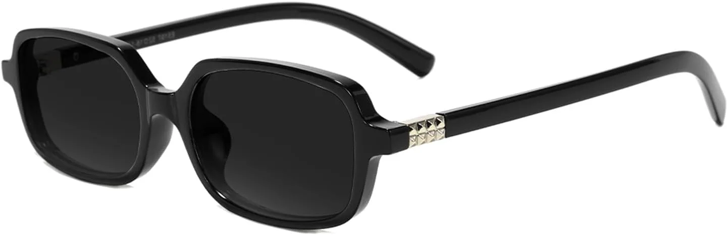 

Солнцезащитные очки Slocyclub квадратной формы для женщин и мужчин, ретро-очки прямоугольной формы, модные солнцезащитные очки в винтажном стиле, Black/Grey Lens