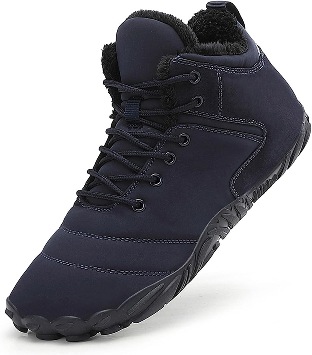 

Мужские зимние ботинки для походов, противоскользящие ботинки с широкой носочной частью, зимние кроссовки для походов Generic, синий