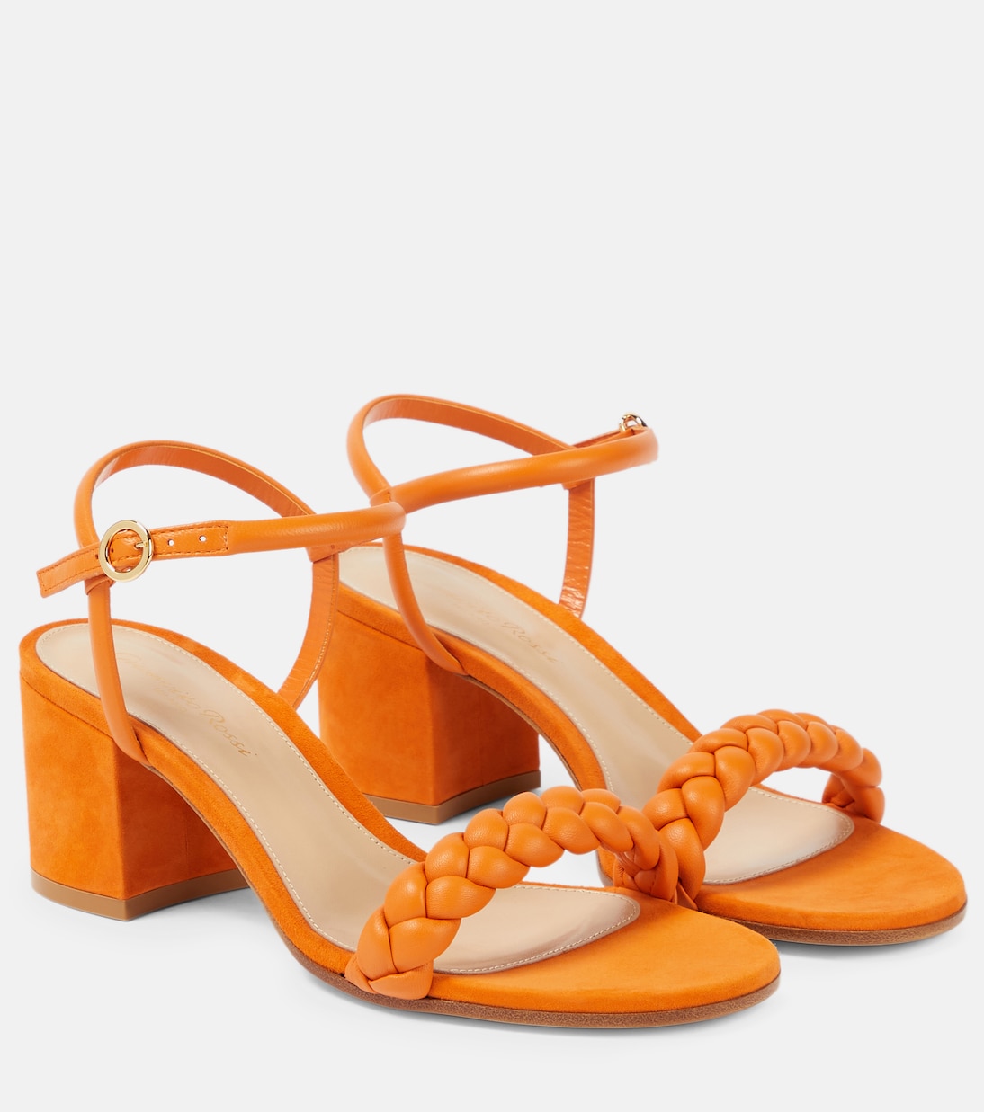 Плетеные сандалии Cruz из кожи и замши Gianvito Rossi, Mango+Mango