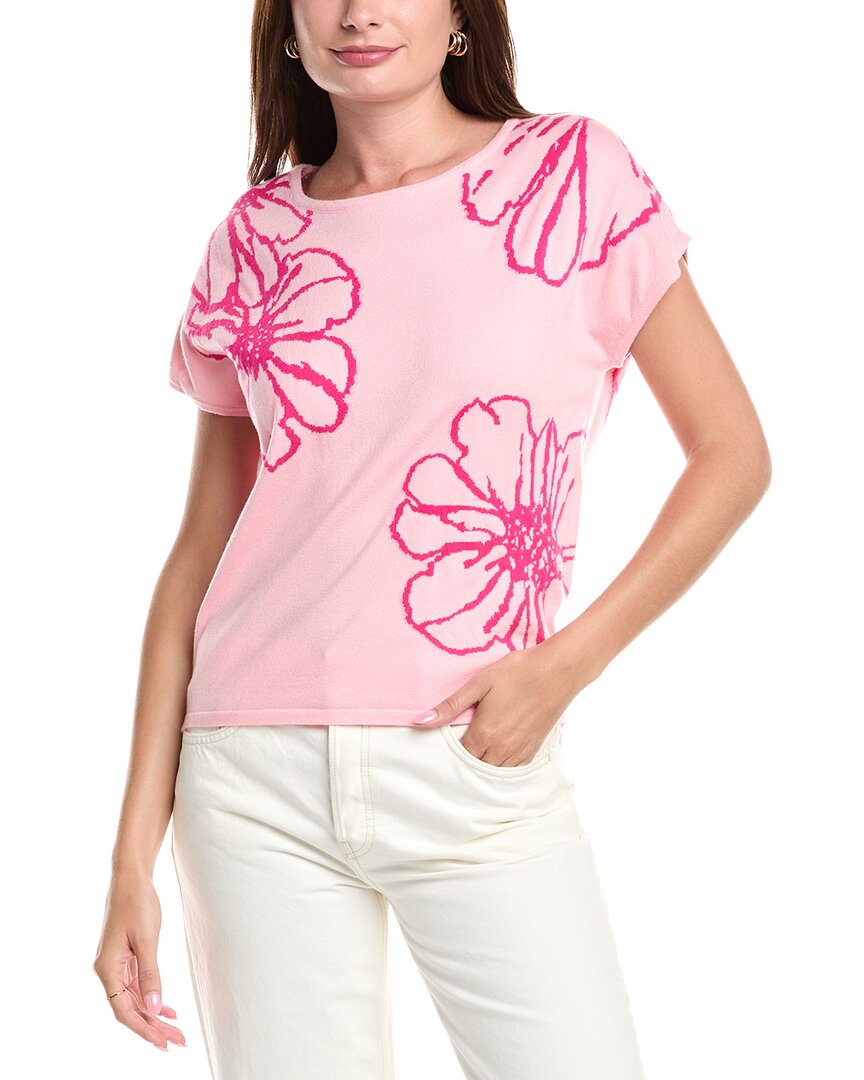 

Рубашка T Tahari с цветочным принтом, розовый