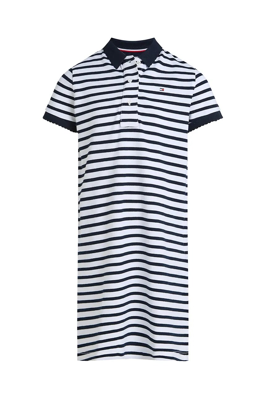

Хлопковое платье дети Tommy Hilfiger, темно-синий