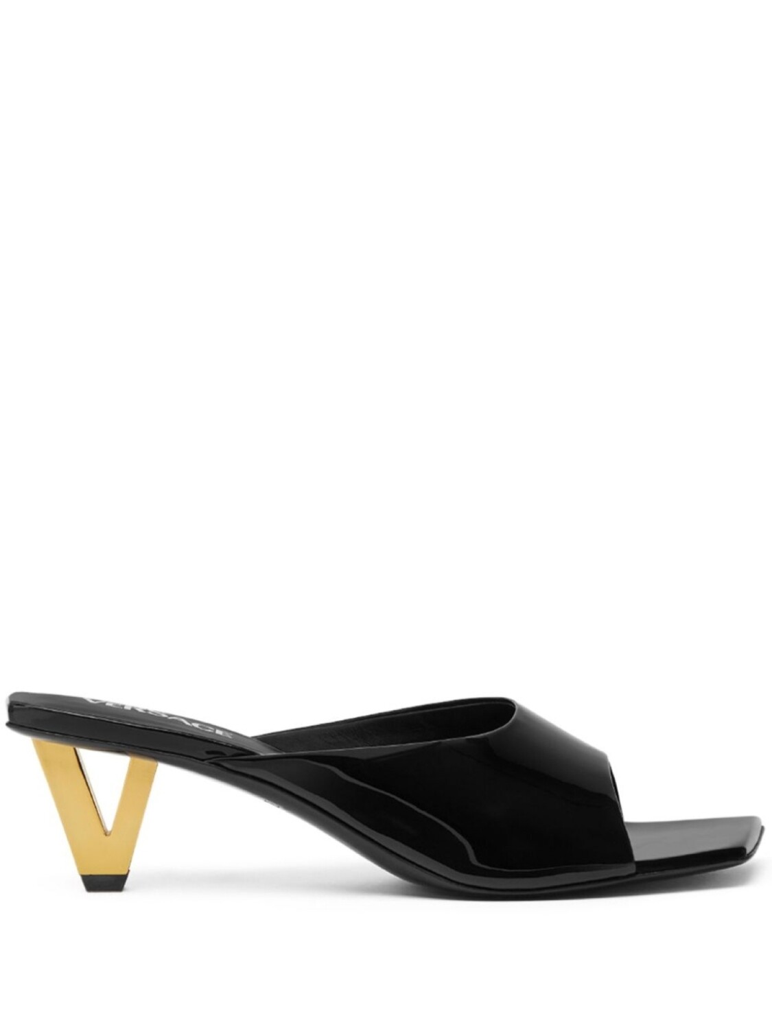 Versace мюли на каблуке, черный