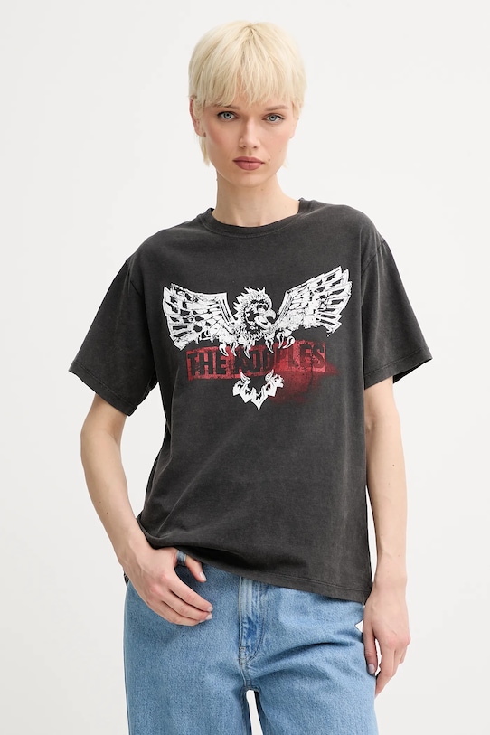 

Хлопковая футболка The Kooples, серый