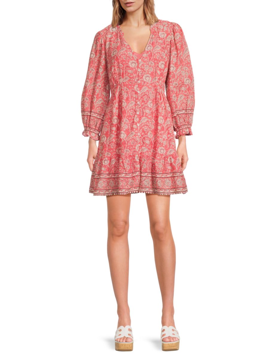 

Платье-рубашка с цветочным принтом Мэри Коттон Velvet by Graham & Spencer, цвет Rouge Red