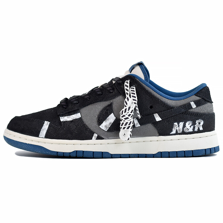 

Кроссовки Nike Dunk Skateboarding Shoes Men Low-top Black/Gray, черный/серый