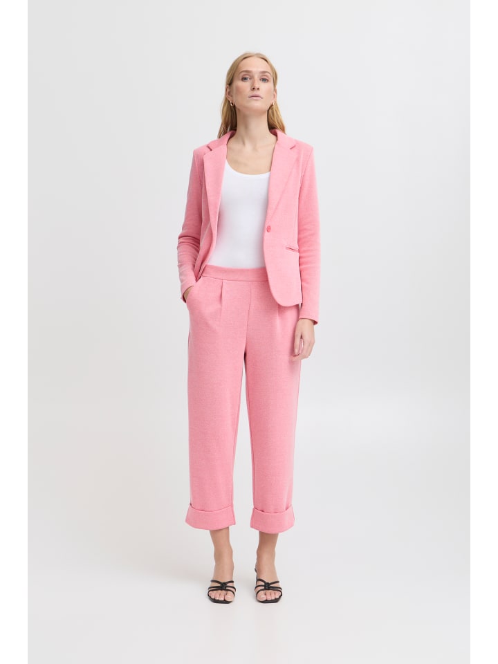 

ICHI Повседневные брюки IHKATE свободного кроя, цвет ярко-розовый