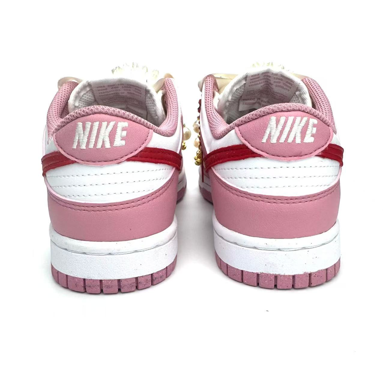 Nike Скейтбордные кроссовки Dunk, унисекс, низкие, красные — фото 4