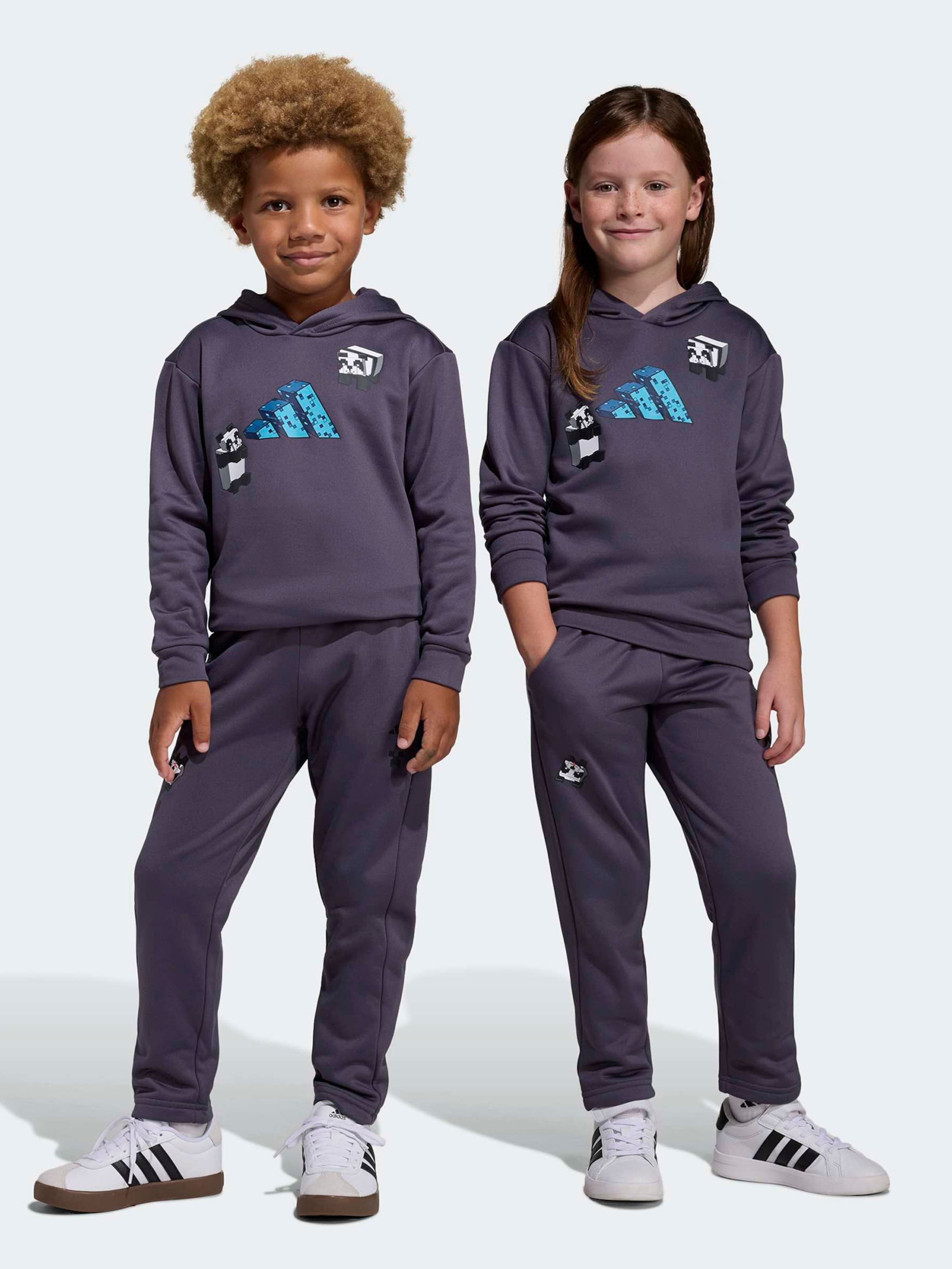 Adidas Sportswear Толстовка с брюками 'MINECRAFT' в темно-сером цвете — фото 2