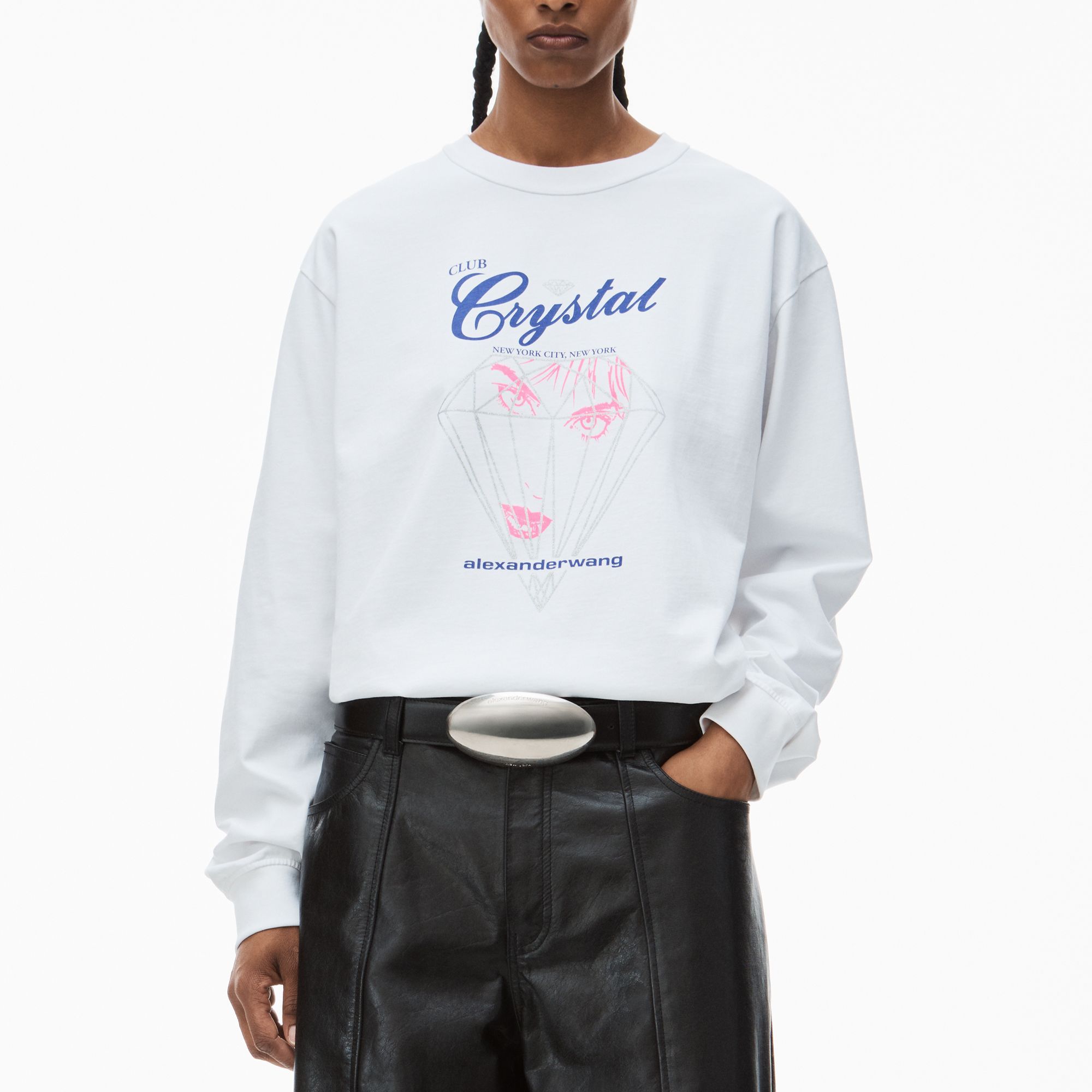 Футболка унисекс SS24 Ярко-белая Alexander Wang — фото 4