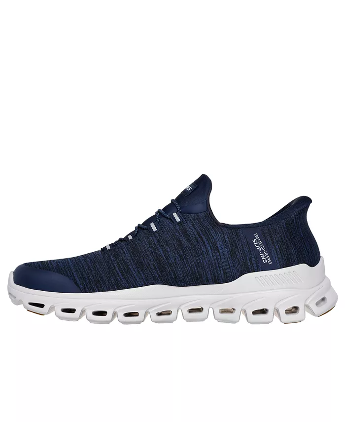 Мужские слипоны Glide-Step - Zefyr повседневные кроссовки от Finish Line Skechers, синий — фото 3
