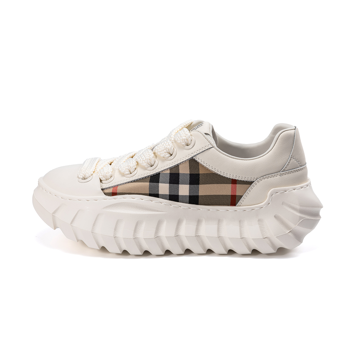 

AQUASCUTUM Массивные кроссовки мужские, белые, коричневые, клетчатые