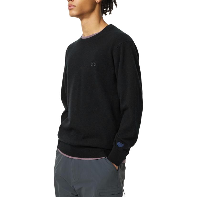 

Свитер из кашемира унисекс из коллекции KAWS Collaboration FW25 Uniqlo, 09 черный