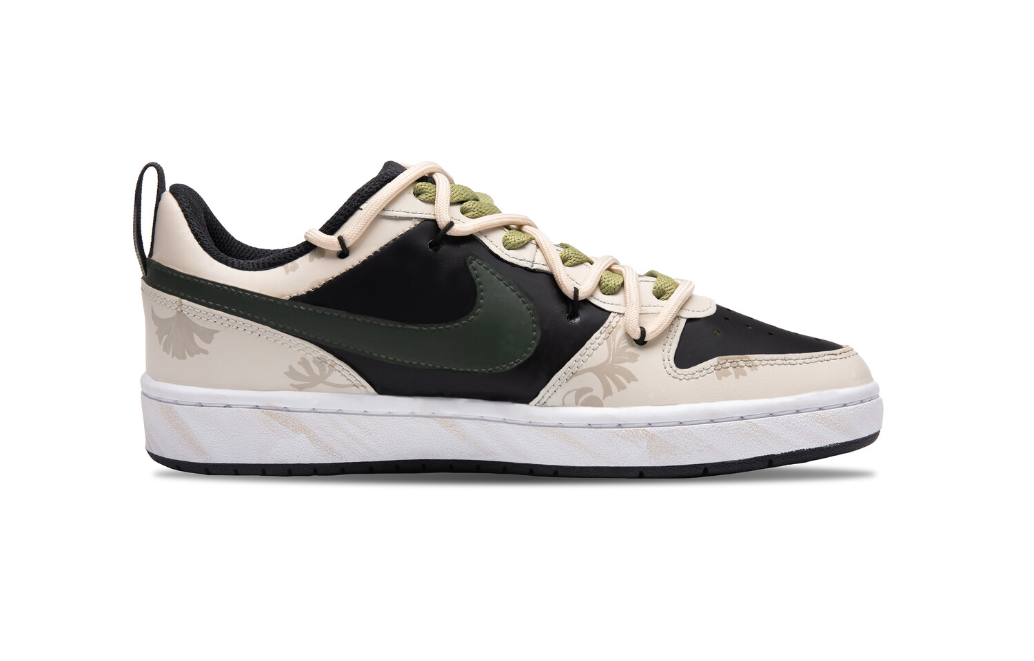 

Кроссовки Nike Court Borough Skateboarding Shoes Women's Low-top Green, цвет Off White