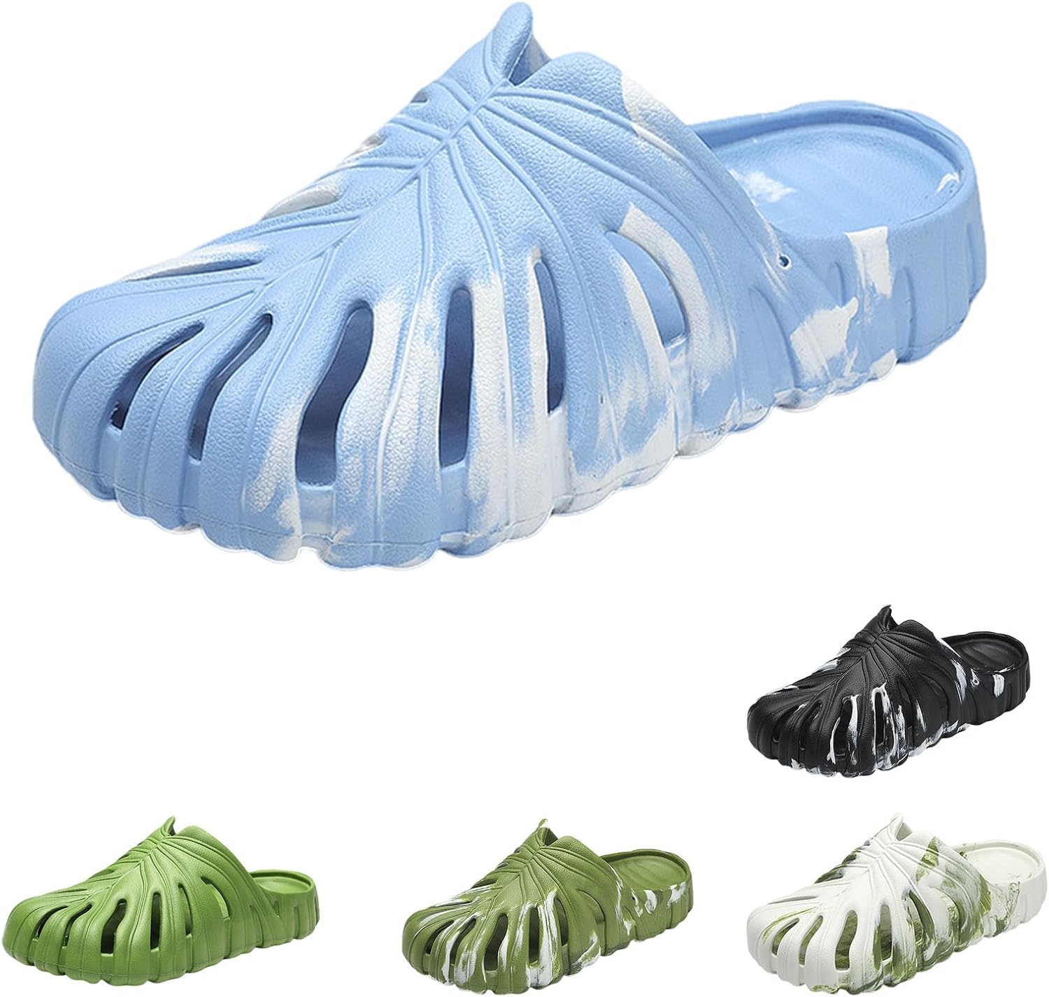 

Тапочки «Монстера» для женщин и мужчин, тапочки с толстой подошвой и мягкой подушкой, нескользящие, быстросохнущие, из ЭВА, для пляжа и душа Imtosec, синий