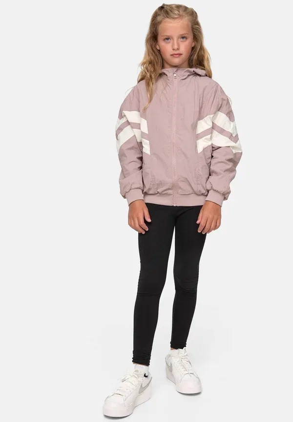 Куртка летняя Urban Classics Crinkle batwing, розово-белый — фото 2