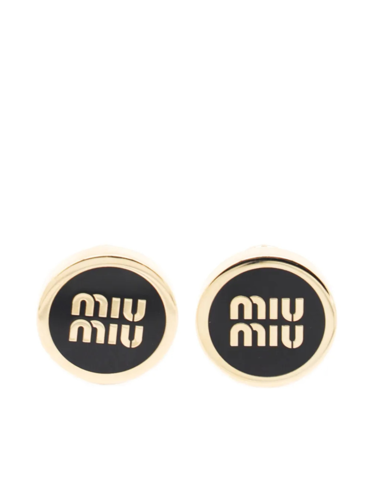 

Серьги с логотипом Miu Miu, золотой