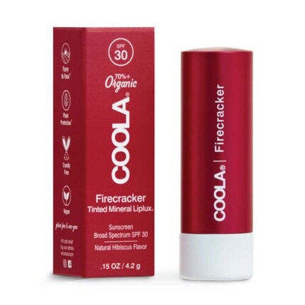 

Coola Mineral Liplux Солнцезащитный крем с маслом какао Spf 30 Firecracker, Kosmos Bio