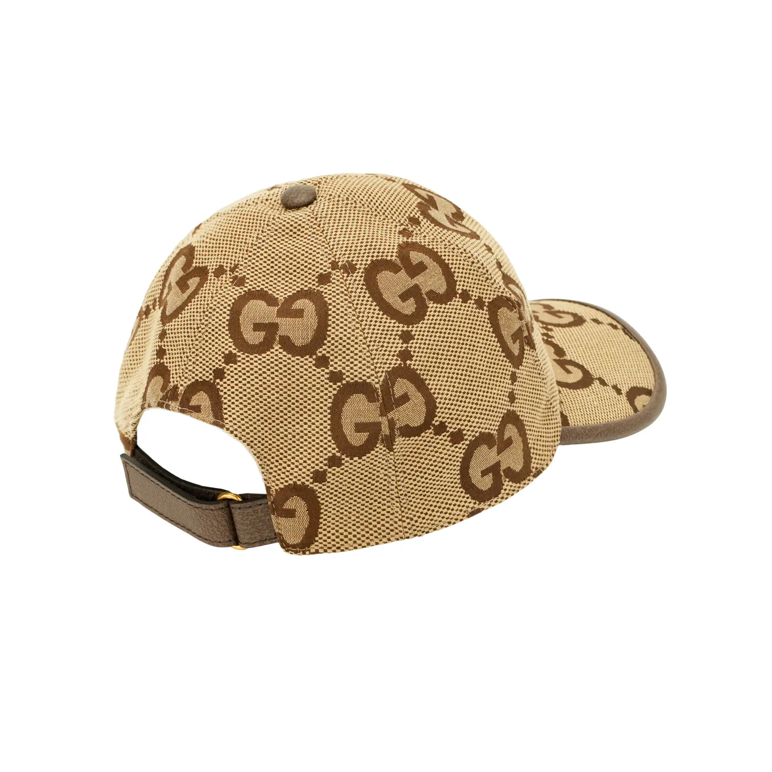 Jumbo GG Canvas Бейсболка Camel/Ebony GUCCI — фото 4