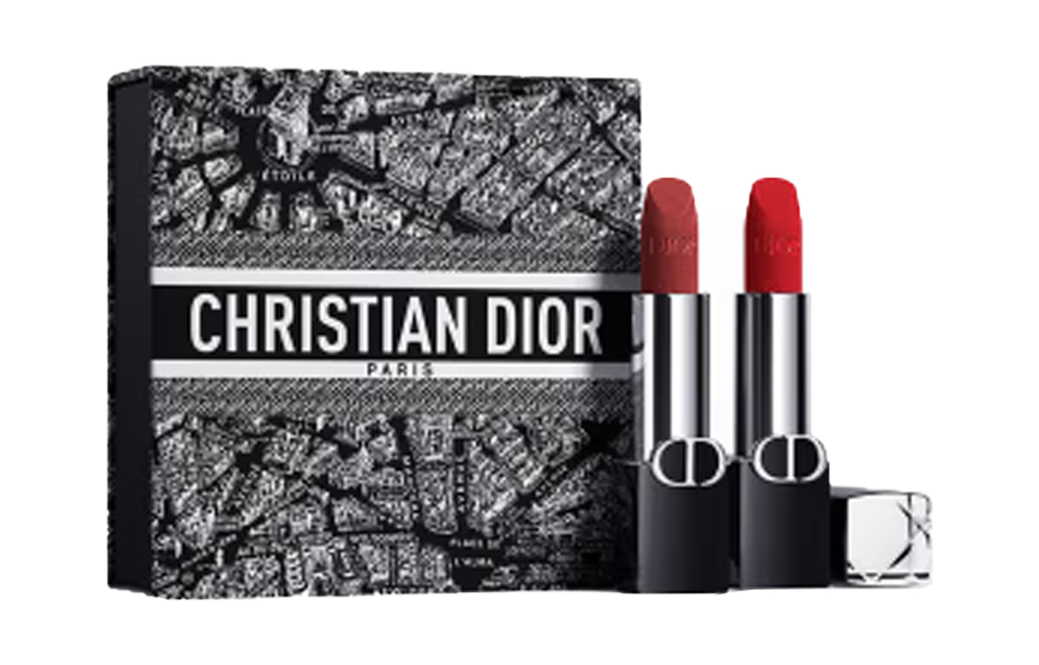 DIOR Парижская карта коробка limited edition в vibrant blue золотые помады velour легко растушевываются осветляющие 3.5г+3.5г — фото 2