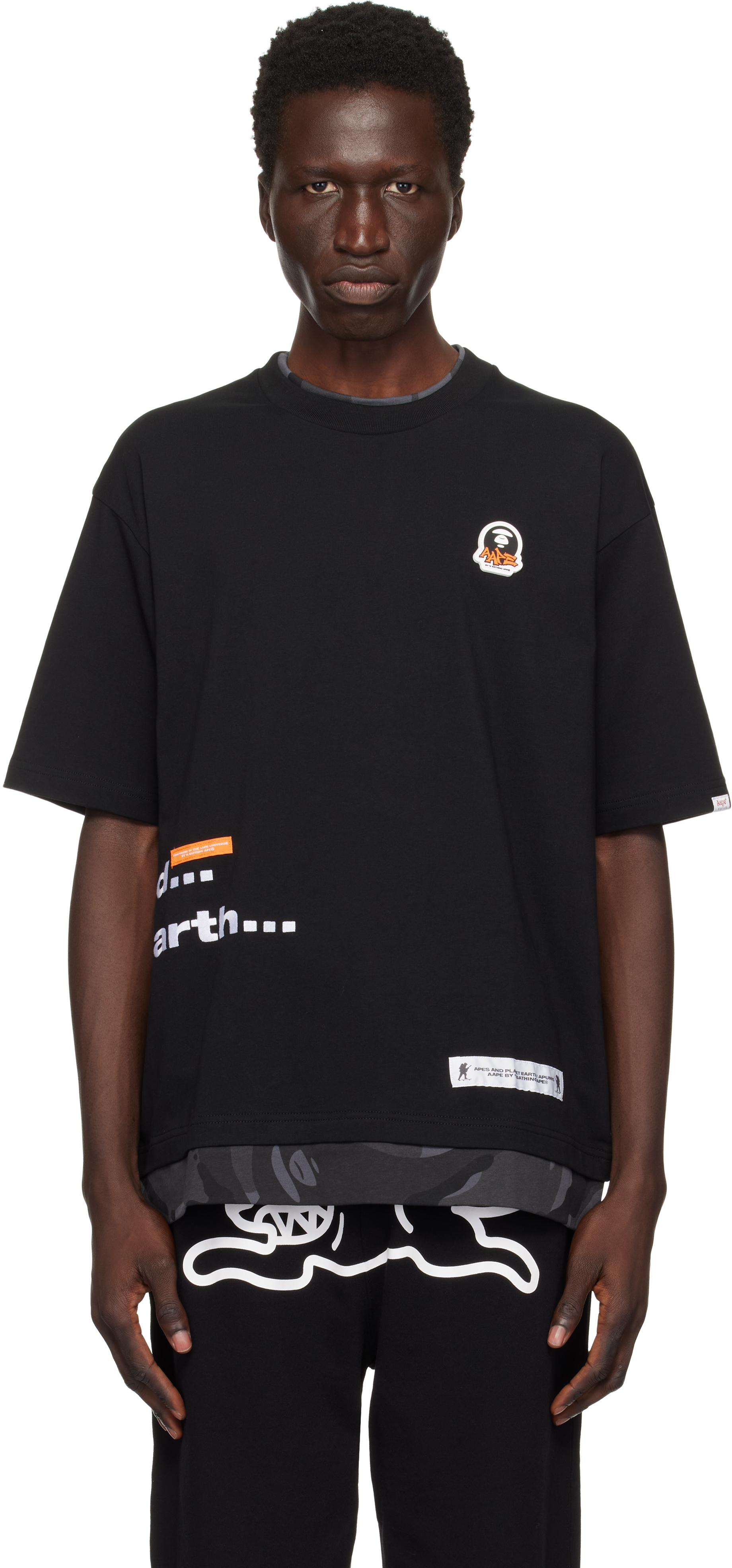 

Футболка Fancy ain AAPE by A Bathing Ape, черный