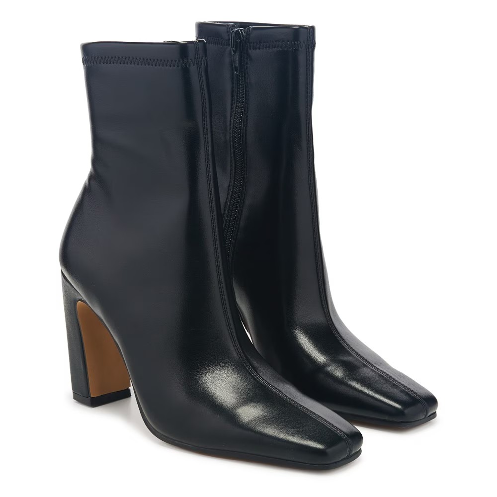 Ботильоны женские Steve Madden лакированные на каблуке, черный — фото 2