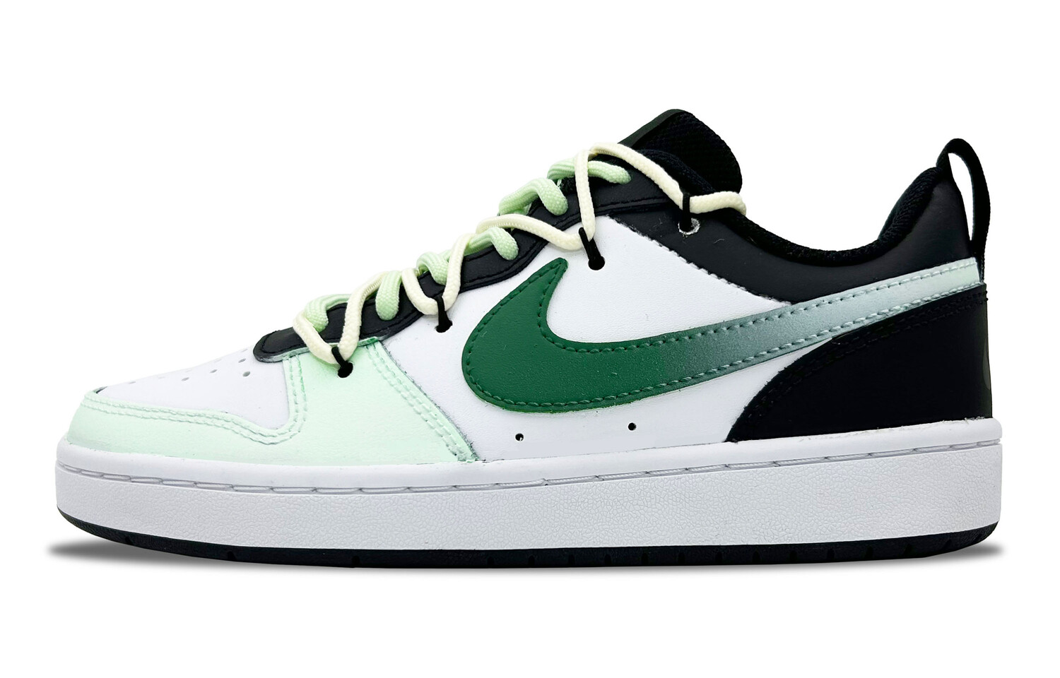 

Кроссовки Nike Court Borough Skateboarding Shoes Women's Low-top White/Black/Green, светло-зеленый