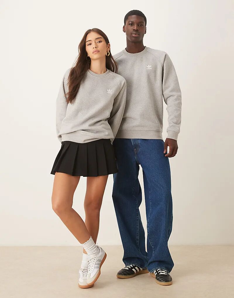 Толстовка Adidas Originals essentials серого цвета — фото 2