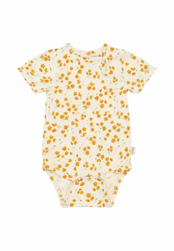 Боди Petit Piao, eggnog buttercup aop, цвет яичный пунш с масляным лютиком