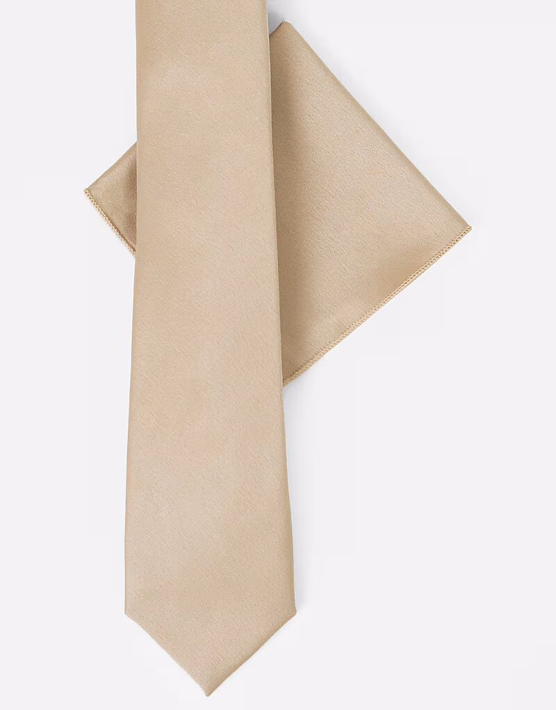 

Карманный платок для галстука Satin цвета шампанского Maya