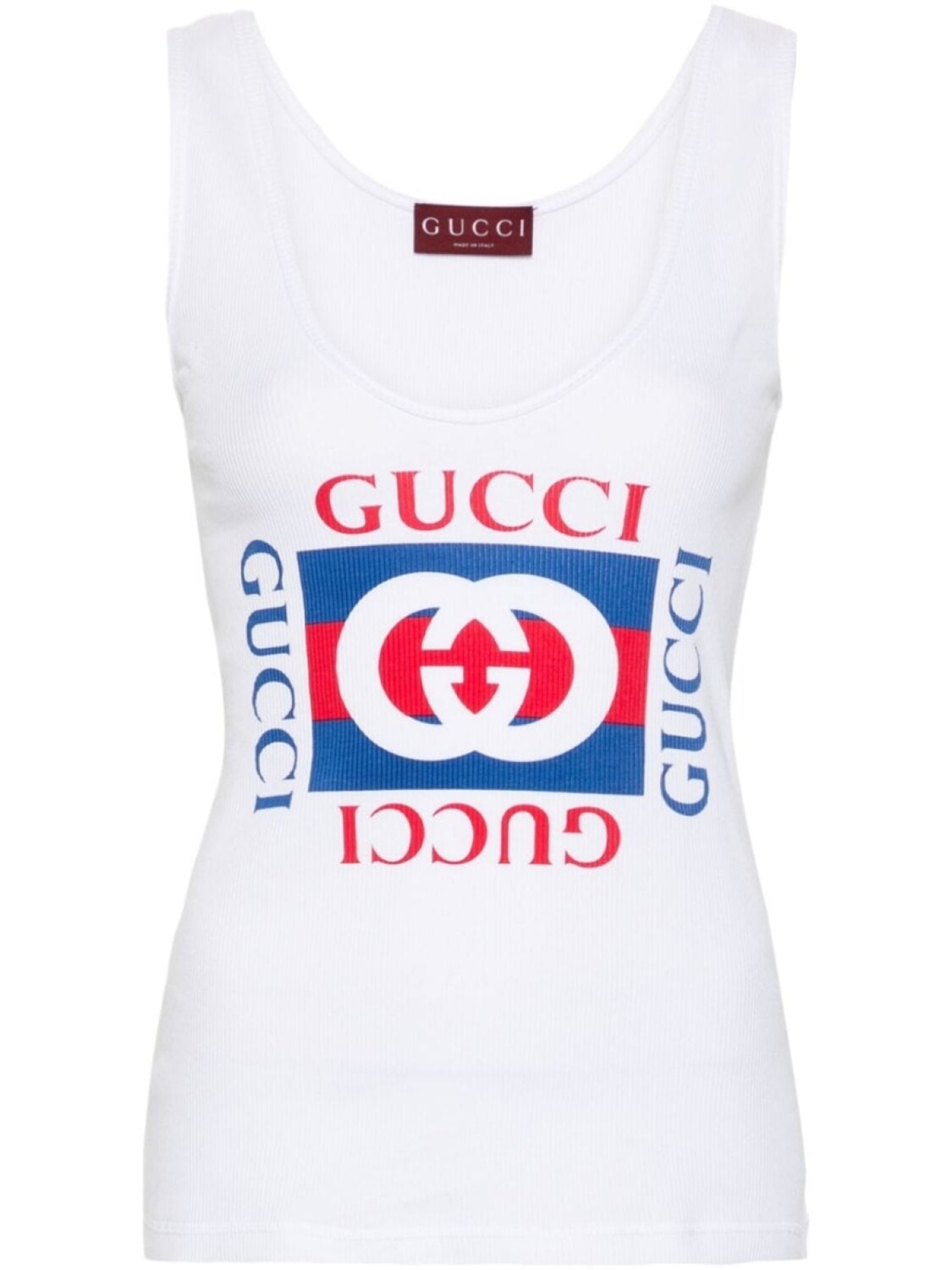 

Gucci топ с принтом Interlocking G, белый