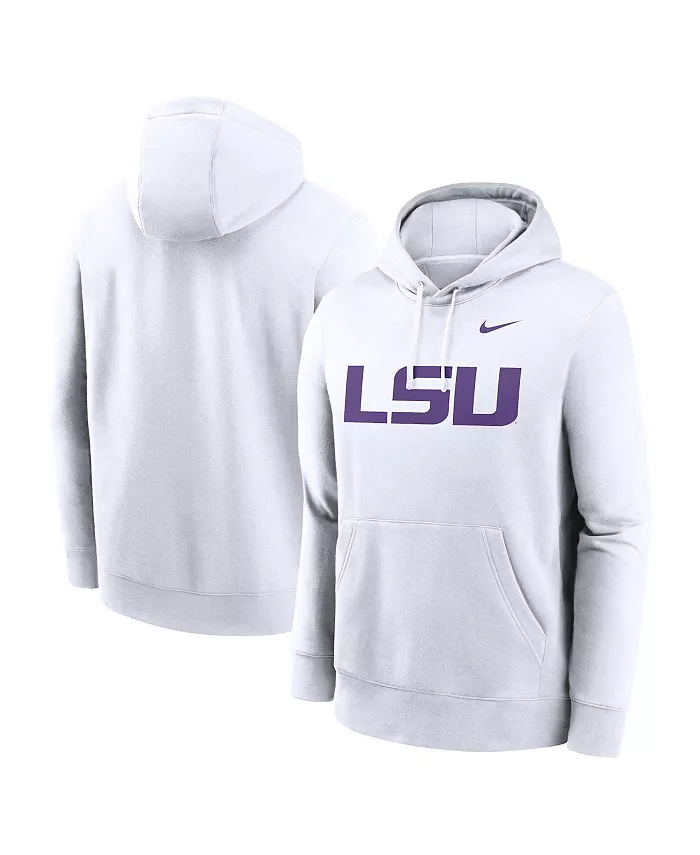 

Мужская белая толстовка с капюшоном LSU Tigers Primetime Evergreen Club Fleece Nike