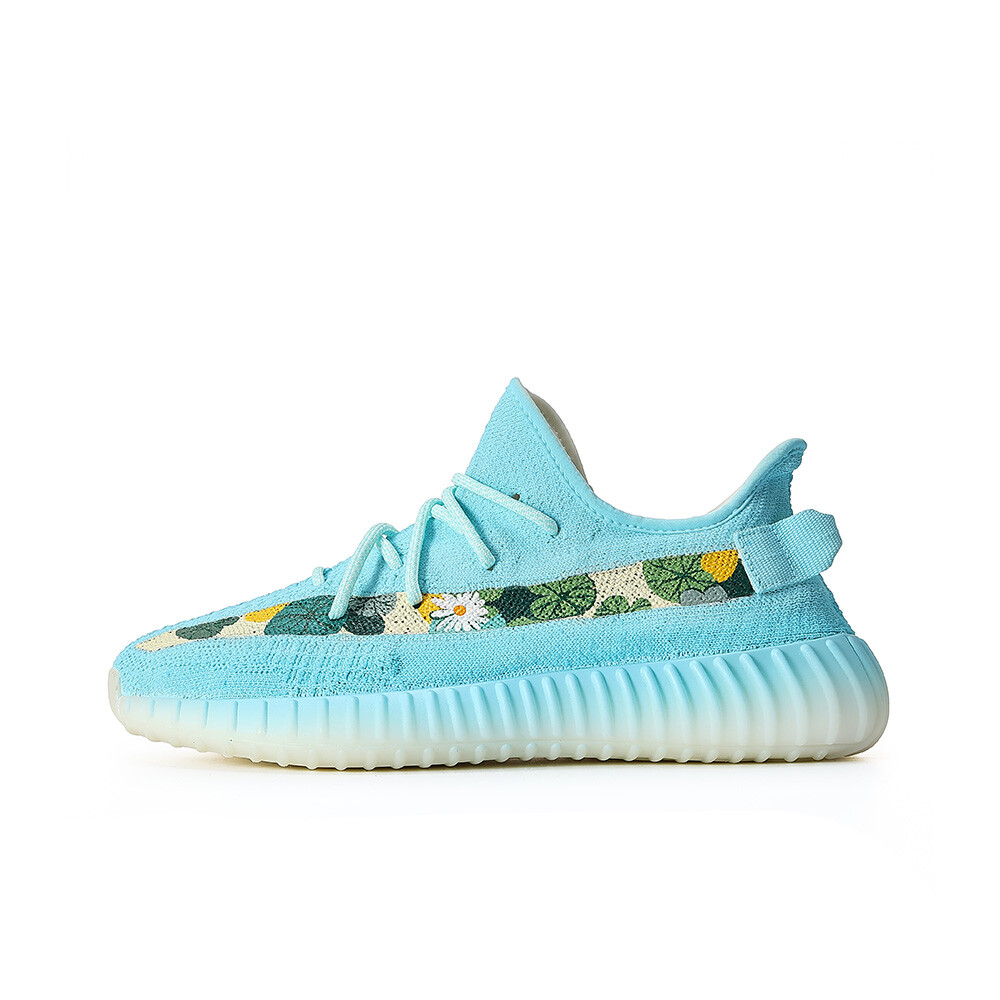 

Кроссовки adidas originals Yeezy Boost 350 V2 Lifestyle Shoes Unisex Low-top Blue-green-white, цвет Summer lotus leaf