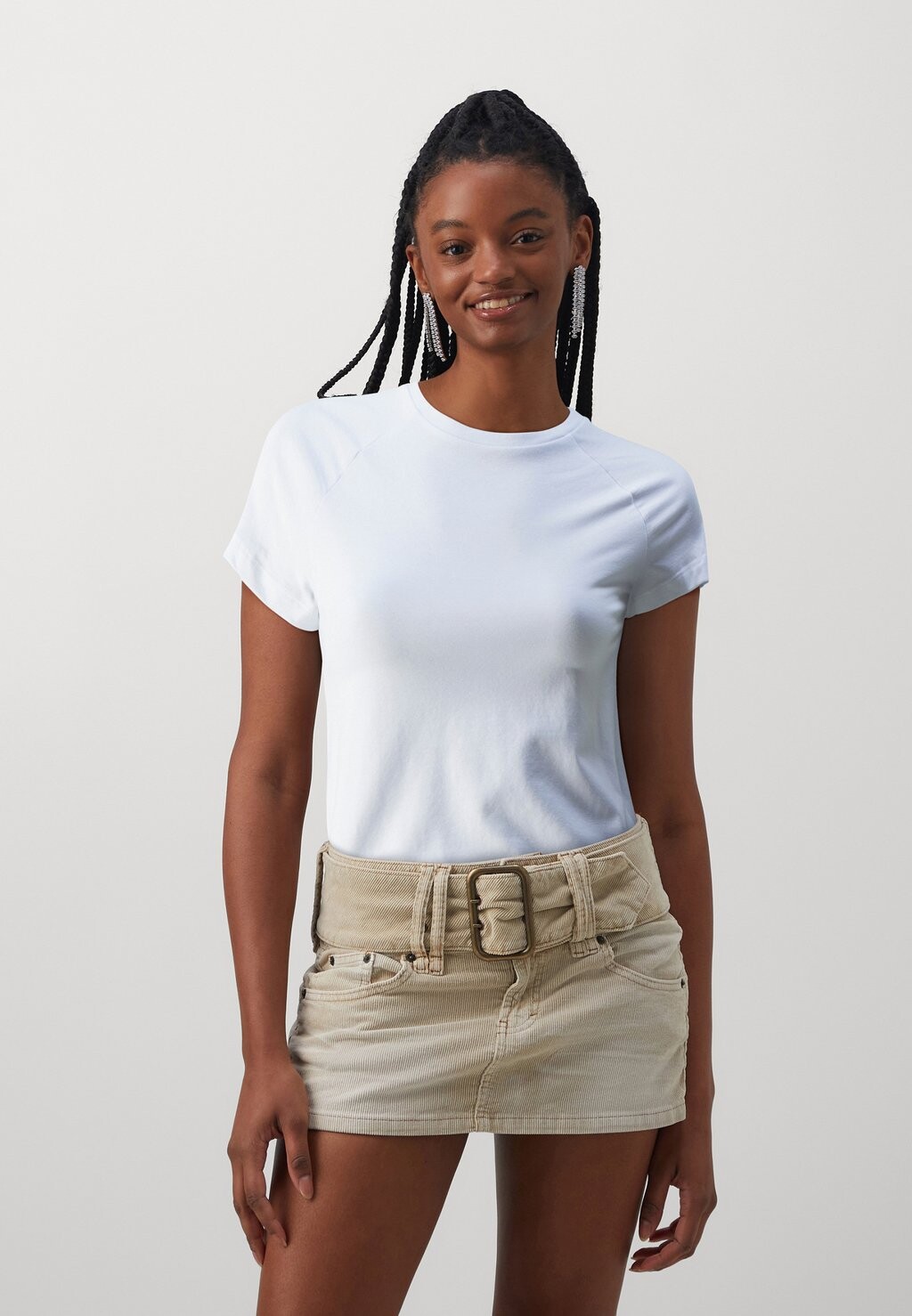 

Футболка базовая NMKATINKA RAGLAN Noisy May, цвет bright white
