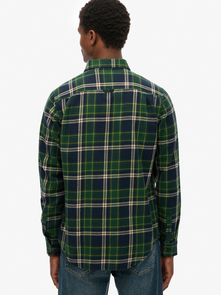 Рубашка на пуговицах Comfort fit Superdry, Green/Fir — фото 3