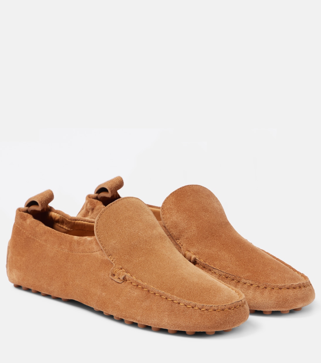 Замшевые туфли для вождения Gommino Tod's, Cammello Chiaro