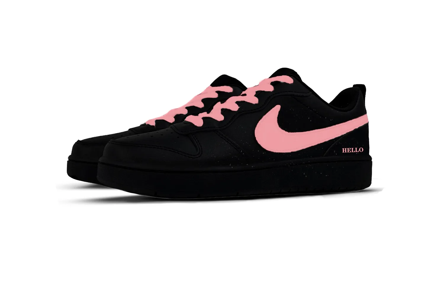 Court Beautiful Guava Synthetic Leather Slip Resistant Abrasion Resistant Low top детские кроссовки для скейтбординга Nike, розовый — фото 4