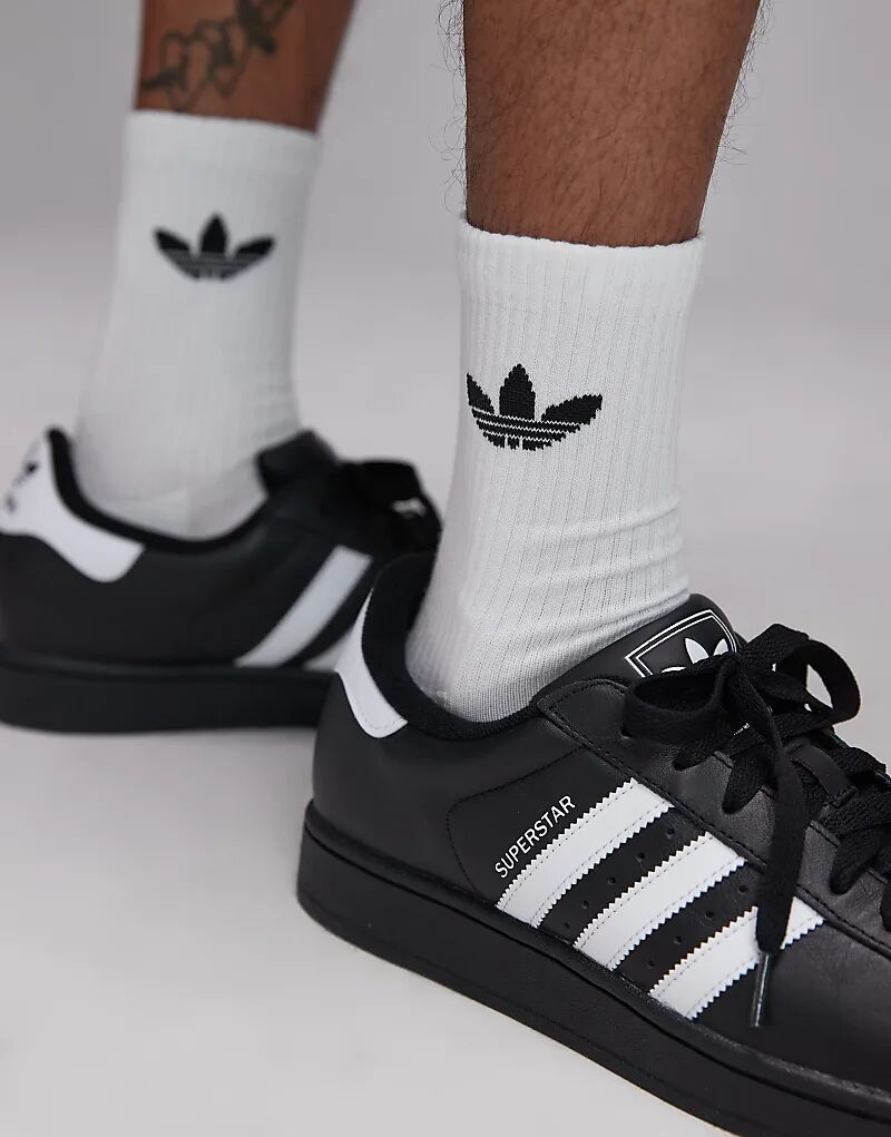 Кроссовки adidas Originals Superstar II в черно-белом цвете — фото 4