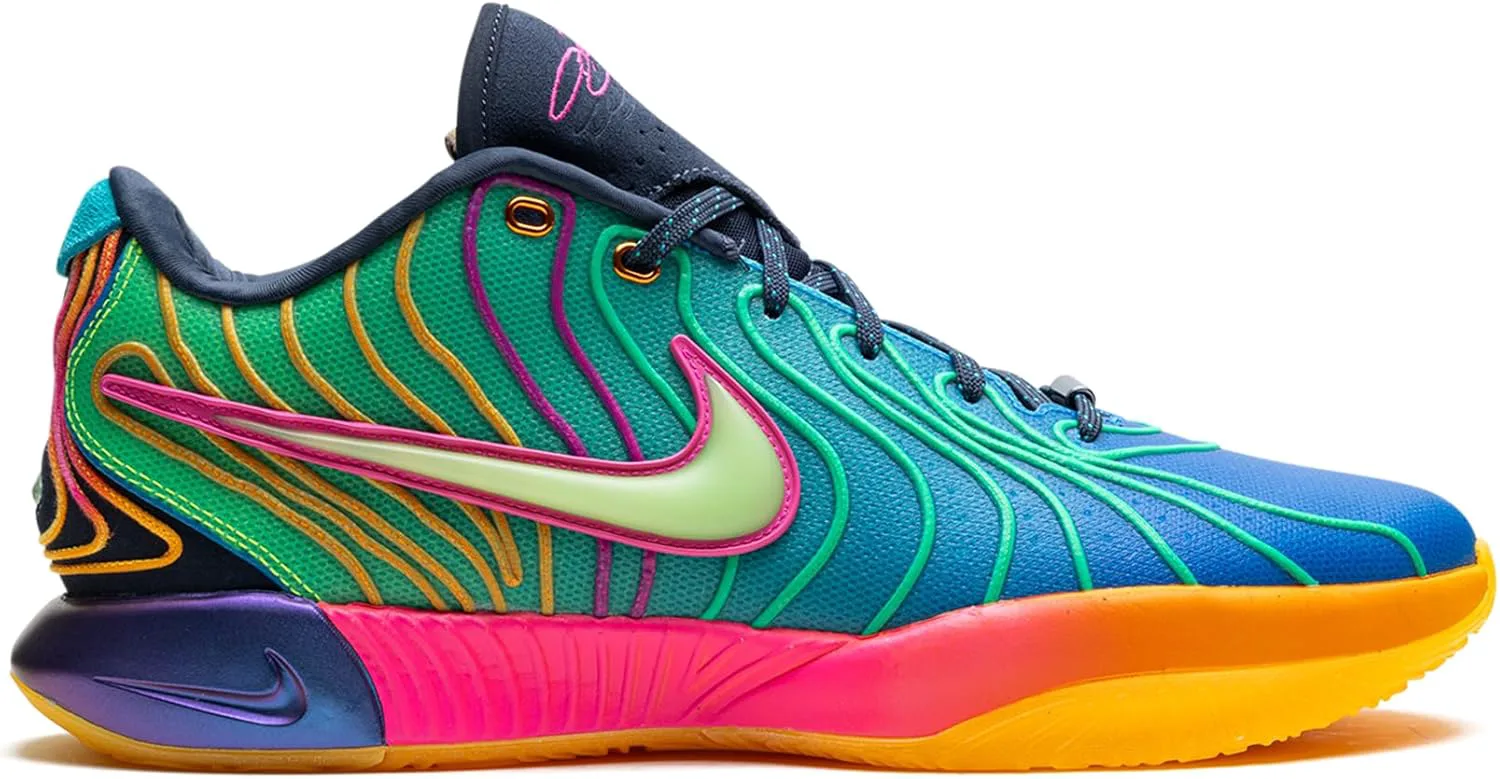 Мужские кроссовки Nike Lebron XXI, синий/фуксия — фото 2