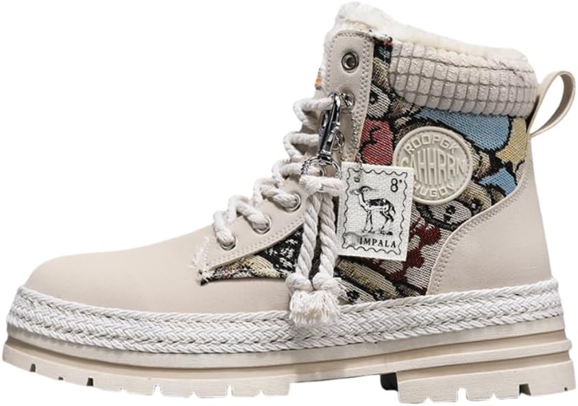 

Мужские стильные зимние ботинки, непродуваемые противоскользящие высокие ботинки на шнуровке для прогулок, треккинга и походов, осень и зима Hhhchpm, бежевый