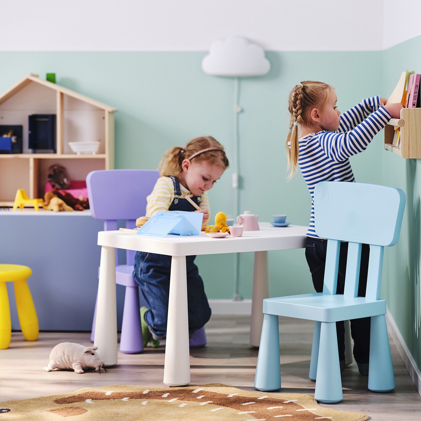 Детский стул IKEA Mammut, светло-голубой — фото 2