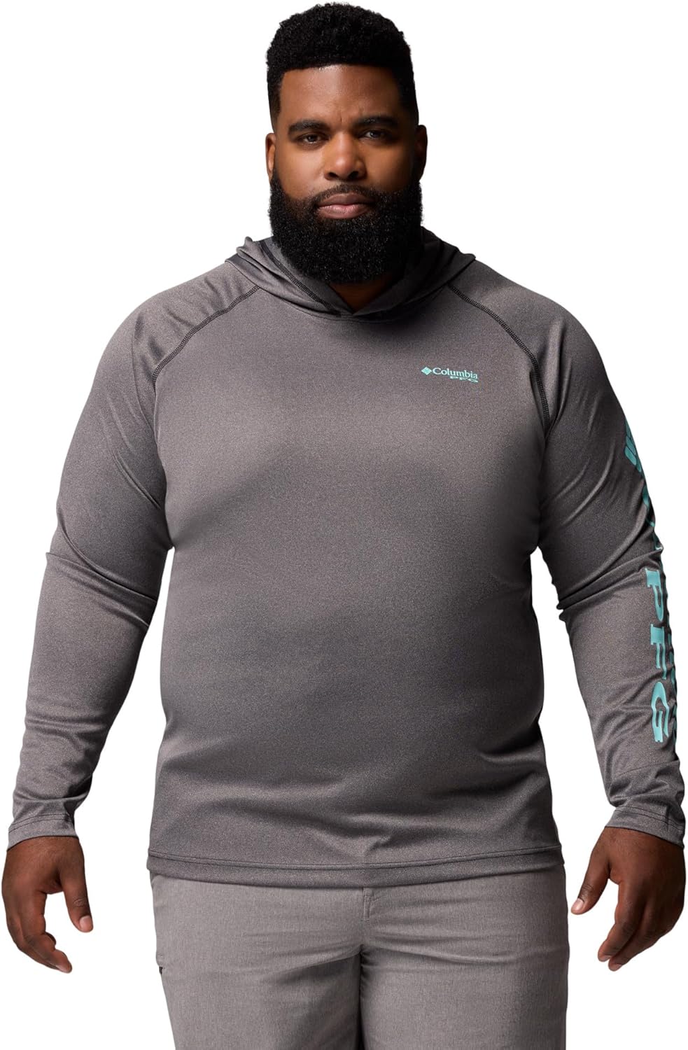 

Толстовка с капюшоном Columbia Mens Terminal Tackle, Black Heather/Gulf Stream Logo