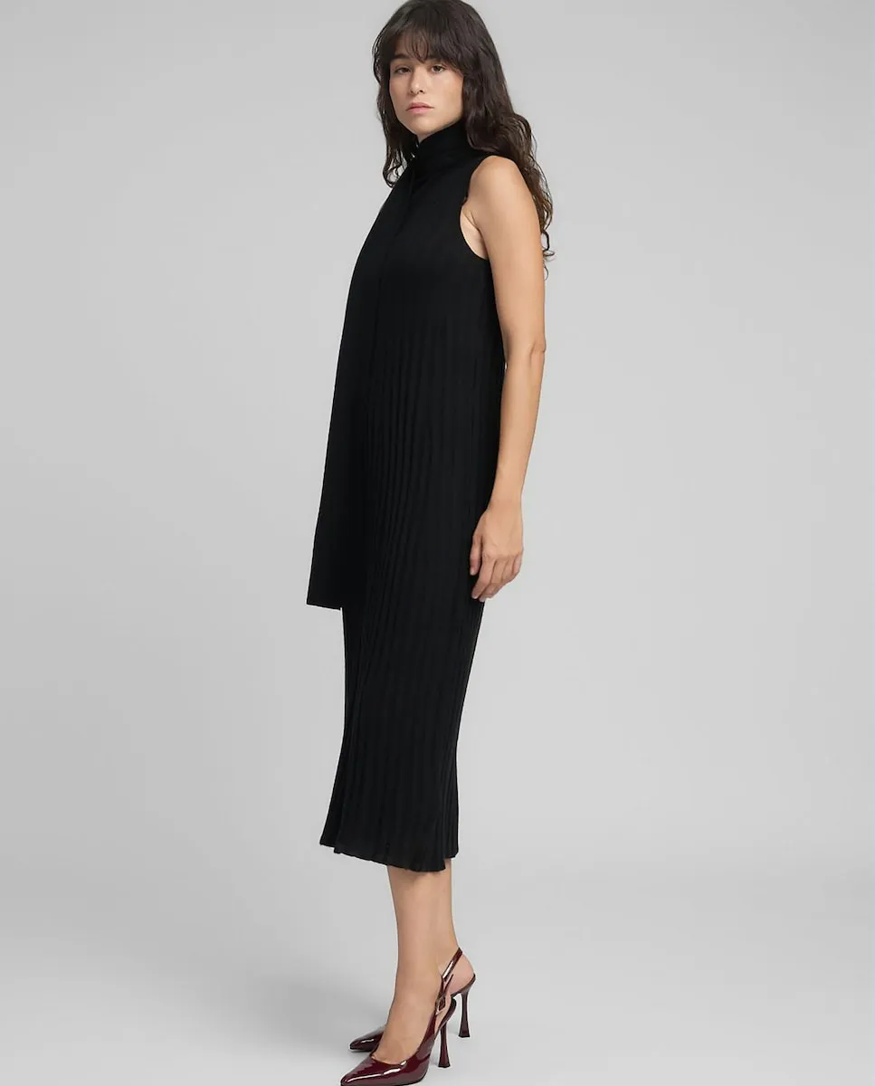 

Миди-платье без рукавов с воротником-шарфом Replay, черный