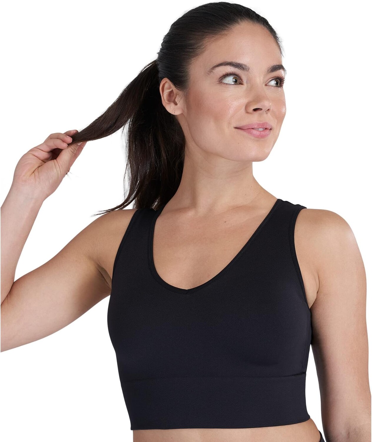 

Бесшовный укороченный топ Spanx Lamn Active, цвет Very Black