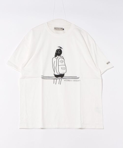 

Футболка с принтом, крой оверсайз, бренд Wilderness Experience, белый