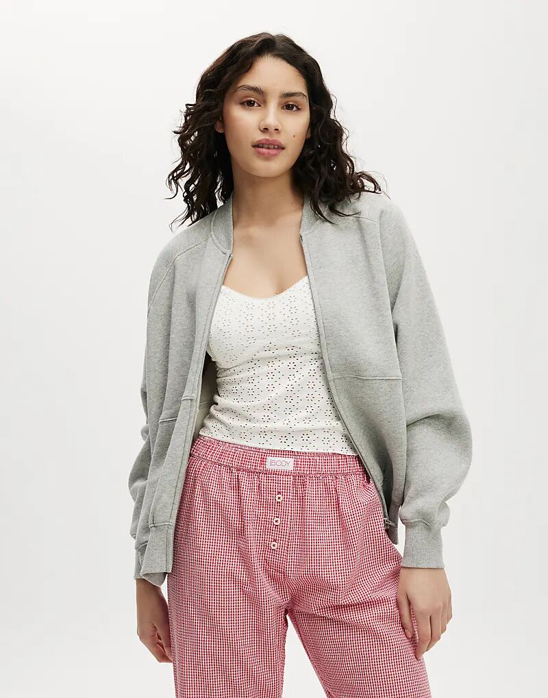

Флисовая куртка-бомбер Cotton On Zip серого цвета Cotton On, Серый, Флисовая куртка-бомбер Cotton On Zip серого цвета Cotton On