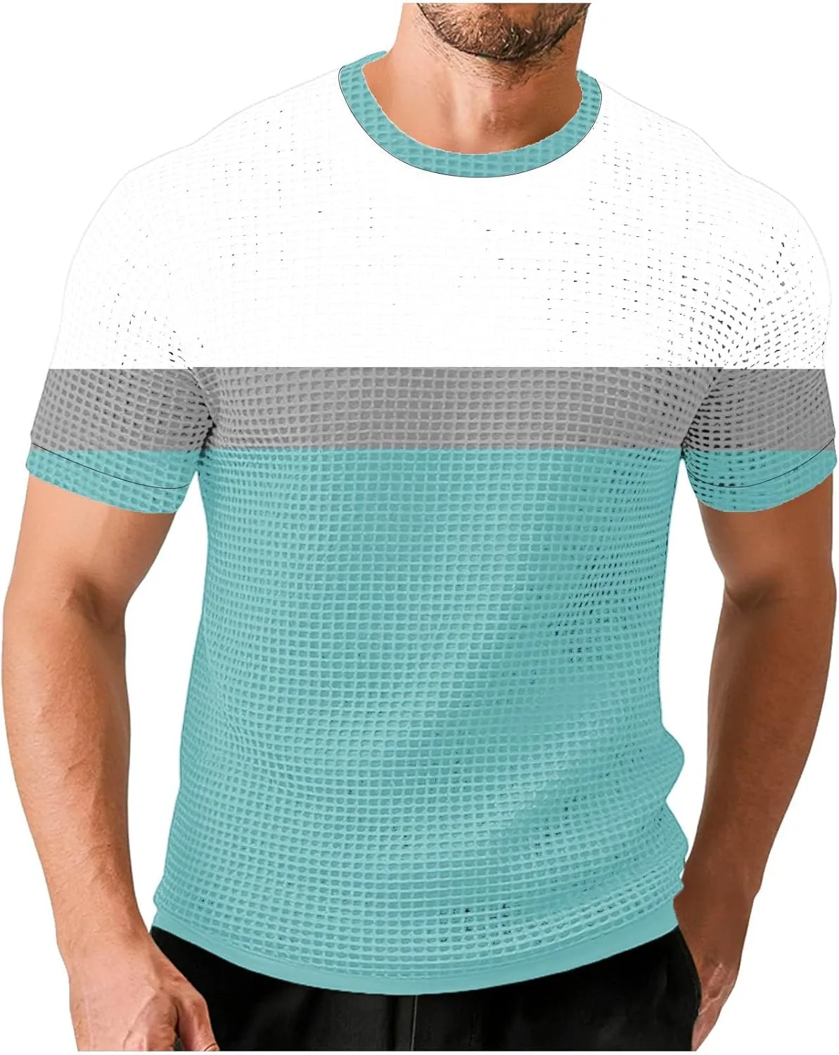 

Мужская футболка Muscle Fit для тренировок с контрастными цветами