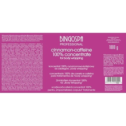 Очень сильный концентрат кофеина с корицей, 1000 г, Bingospa — фото 2