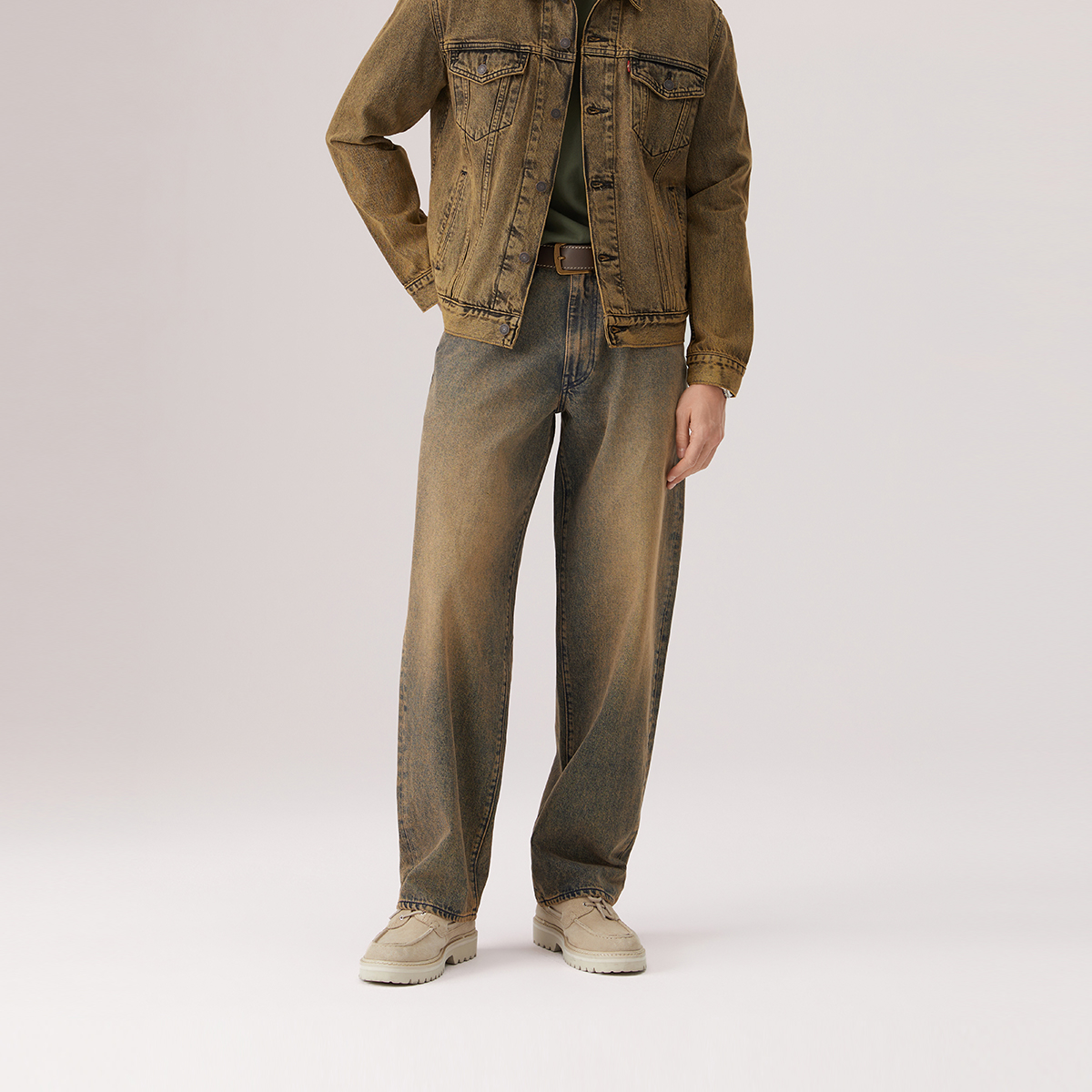 Levis Джинсы мужские цвета хаки — фото 4
