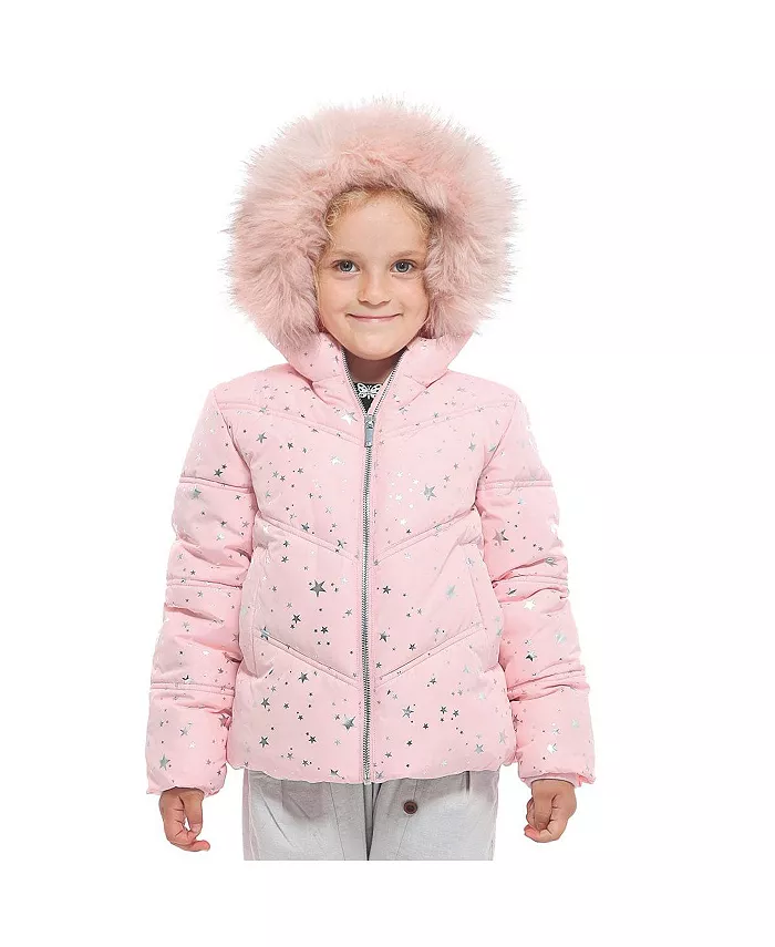 Детская утепленная пуховая куртка Bubble Coat Rokka&Rolla, розовый — фото 2