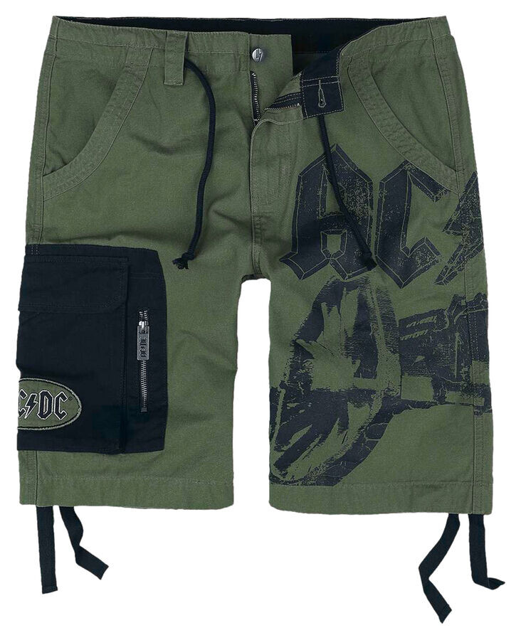

Шорты EMP Signature Collection AC/DC, оливковый/черный